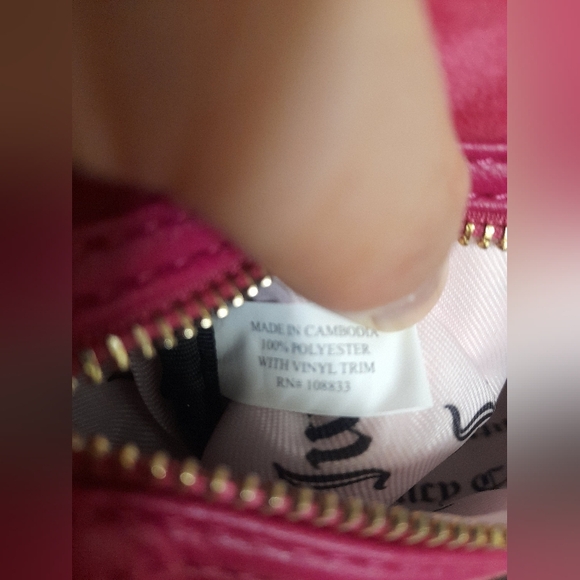 Juicy Couture Pink Velour Shoulder Hand Bag - Picture 12 of 15